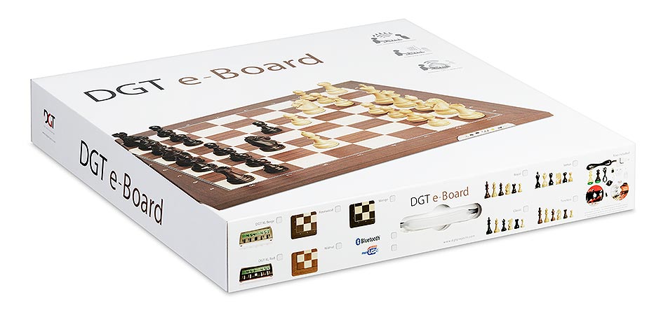 DGT Bluetooth Rosewood e-Board (with indices)