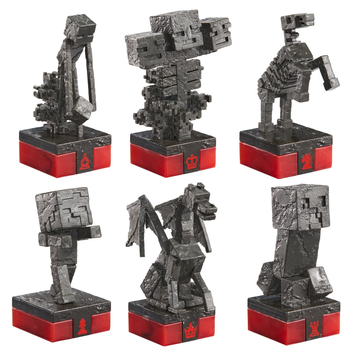 Minecraft Chess Set – Overworld Heroes vs. Hostile Mobs
