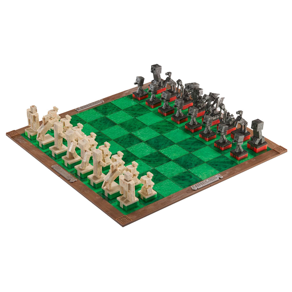 Minecraft Chess Set – Overworld Heroes vs. Hostile Mobs