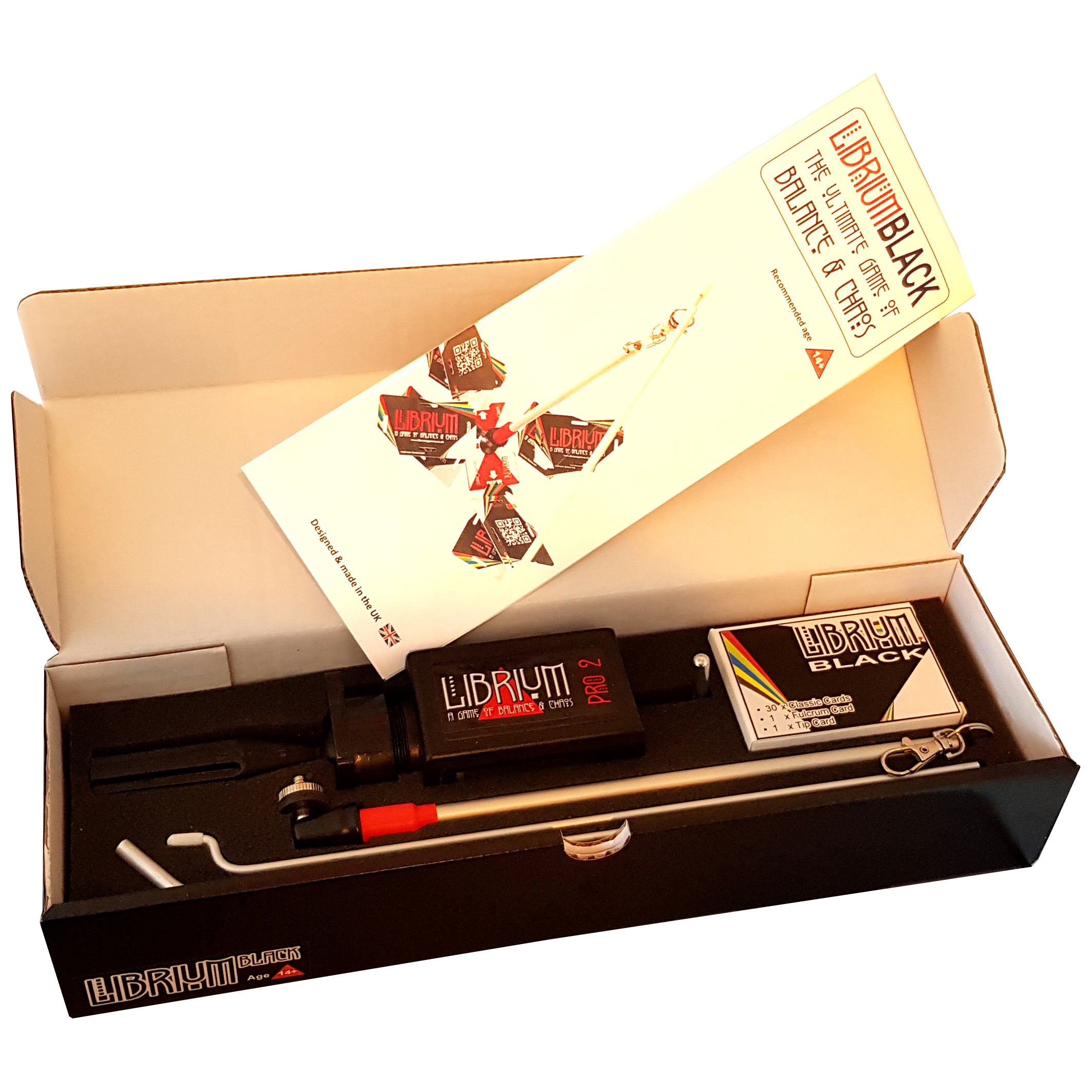LIBRIUM Black Card Stacking Game