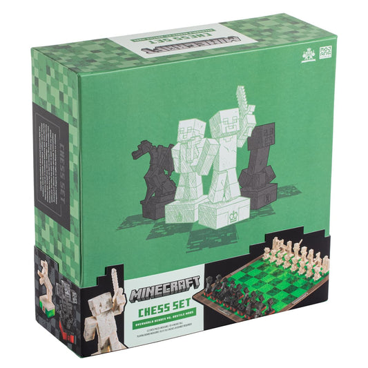 Minecraft Chess Set – Overworld Heroes vs. Hostile Mobs