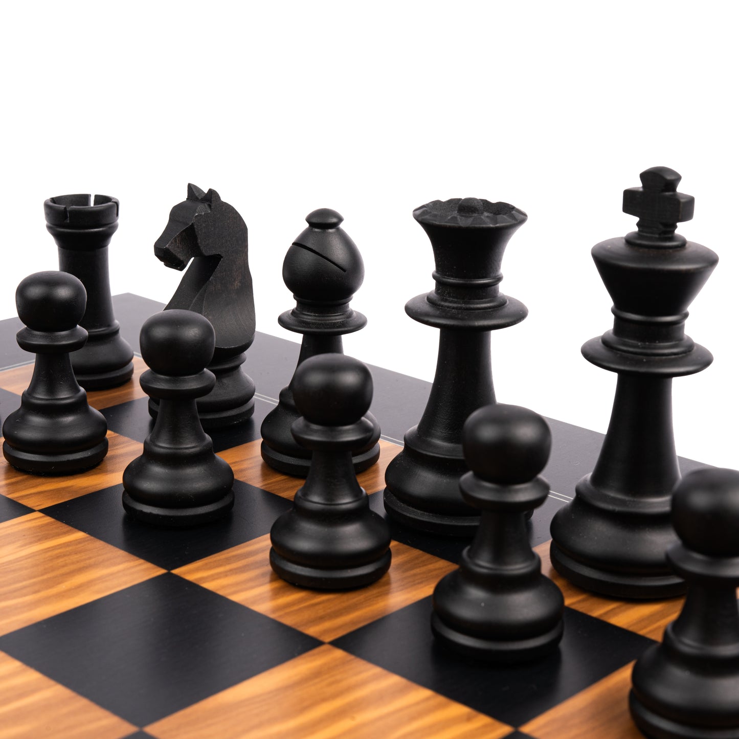 Ferrer Deluxe Olive Black Chess Set